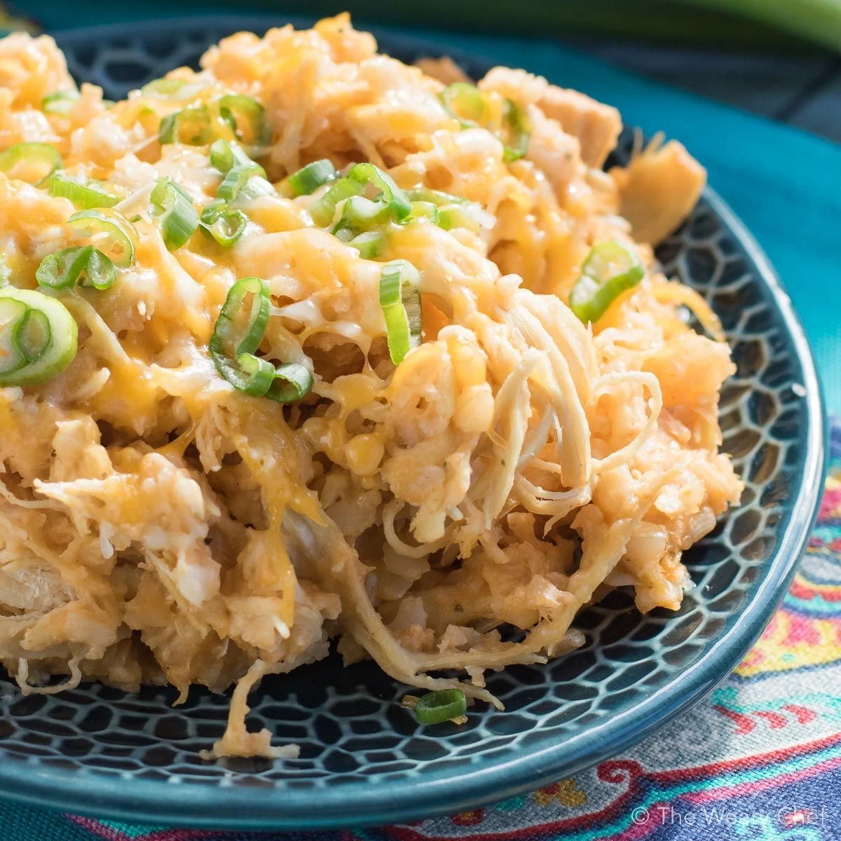 This Cheesy Buffalo Ranch Chicken and Rice might be your new favorite slow cooker dinner recipe!