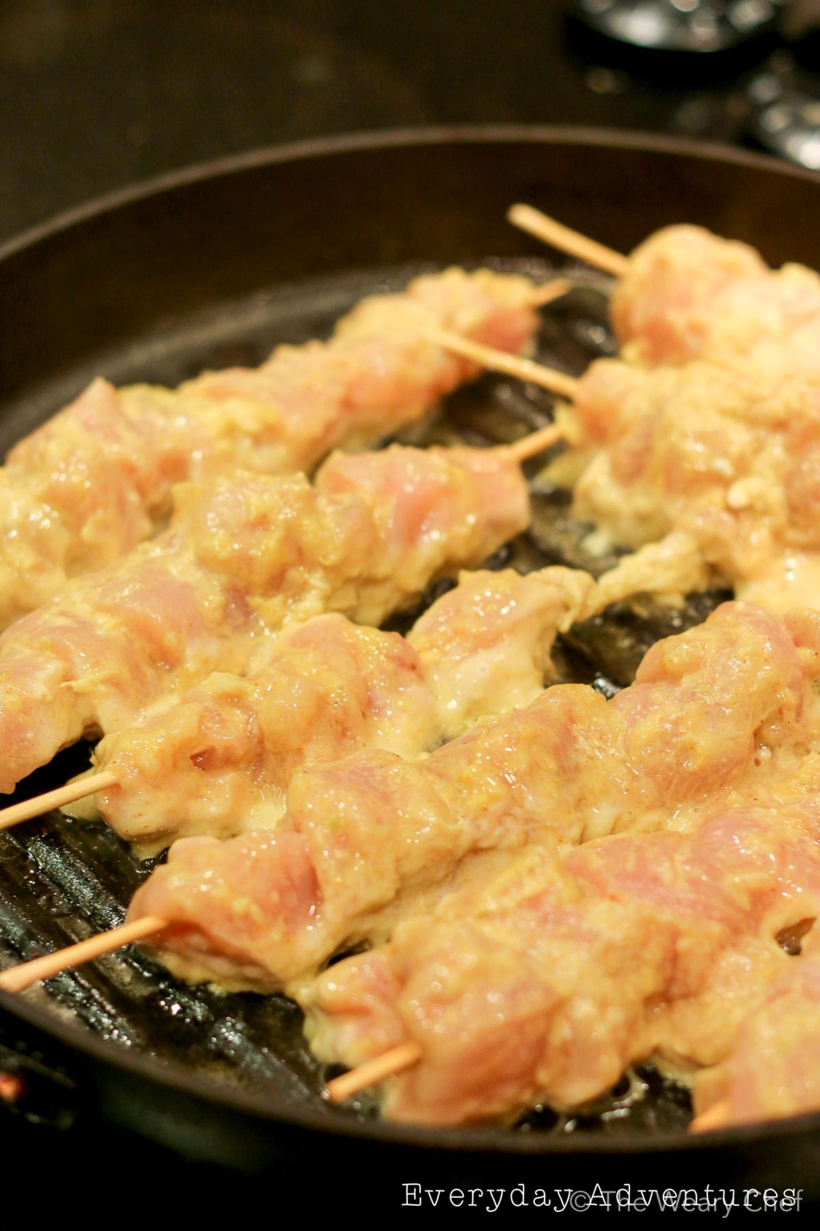 This chicken satay recipe is fun and easy to make at home. It has just the right amount of spice to please the whole family! Cook it indoors on a grill pan or outside on the grill when the weather is nice.