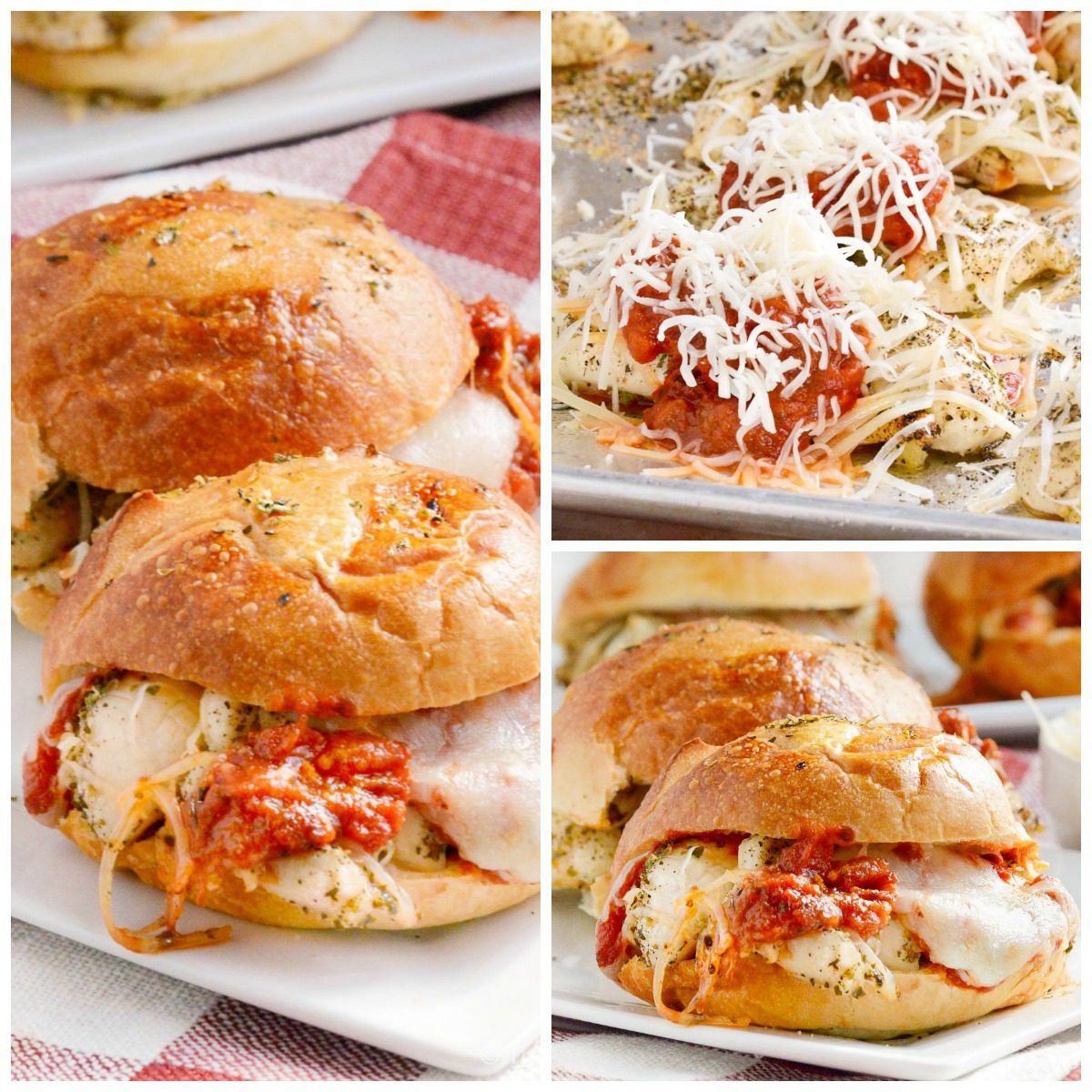 These Italian chicken sliders taste like chicken parmesan on a bun. They are ready in about 20 minutes and are a perfect family dinner recipe!