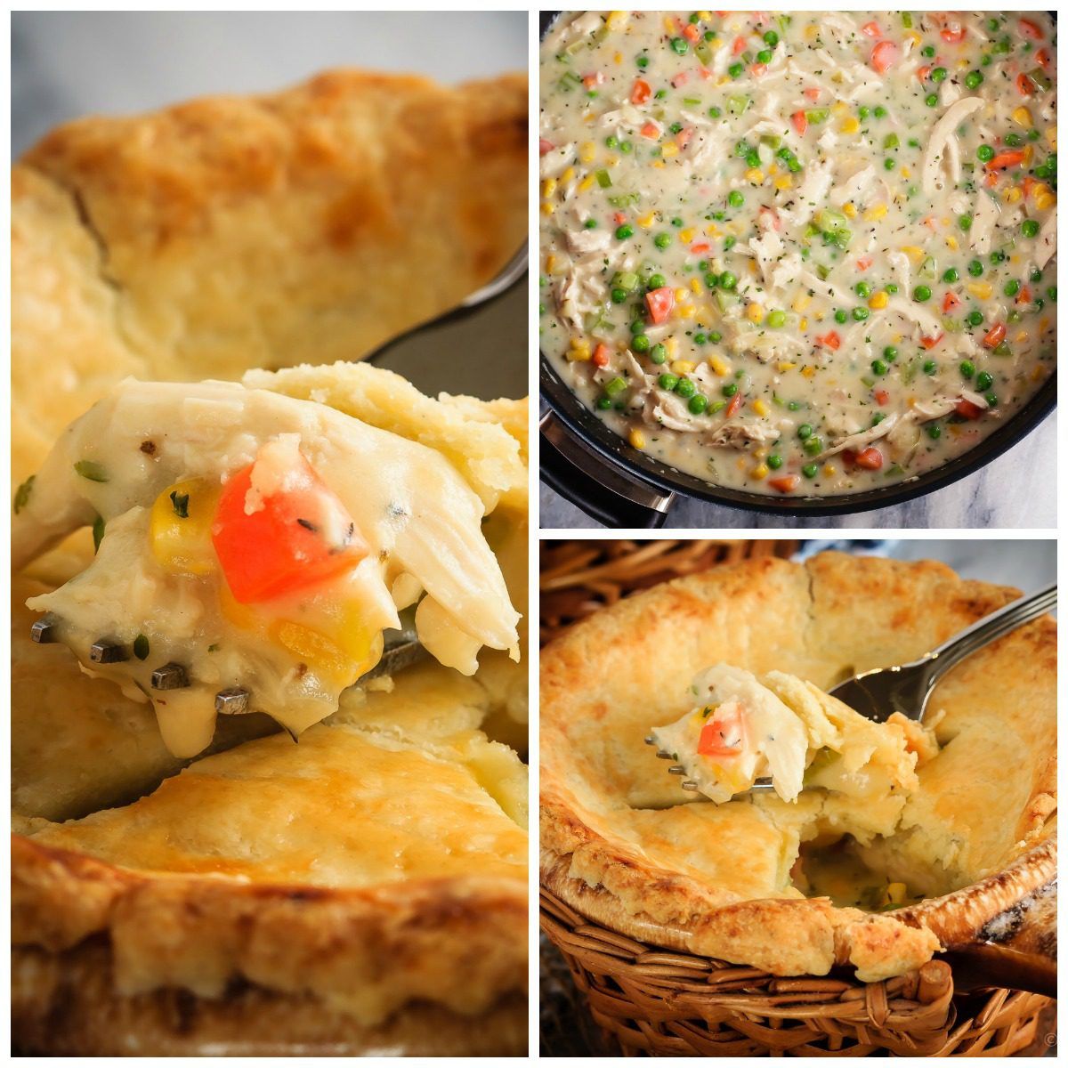 This homemade, from scratch chicken pot pie is actually super easy to make. One of our favorite meals, this easy chicken pot pie is comfort food at it's finest!