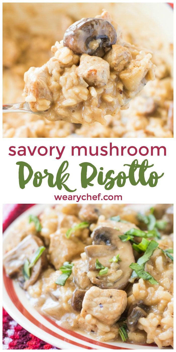 pork mushroom risotto 