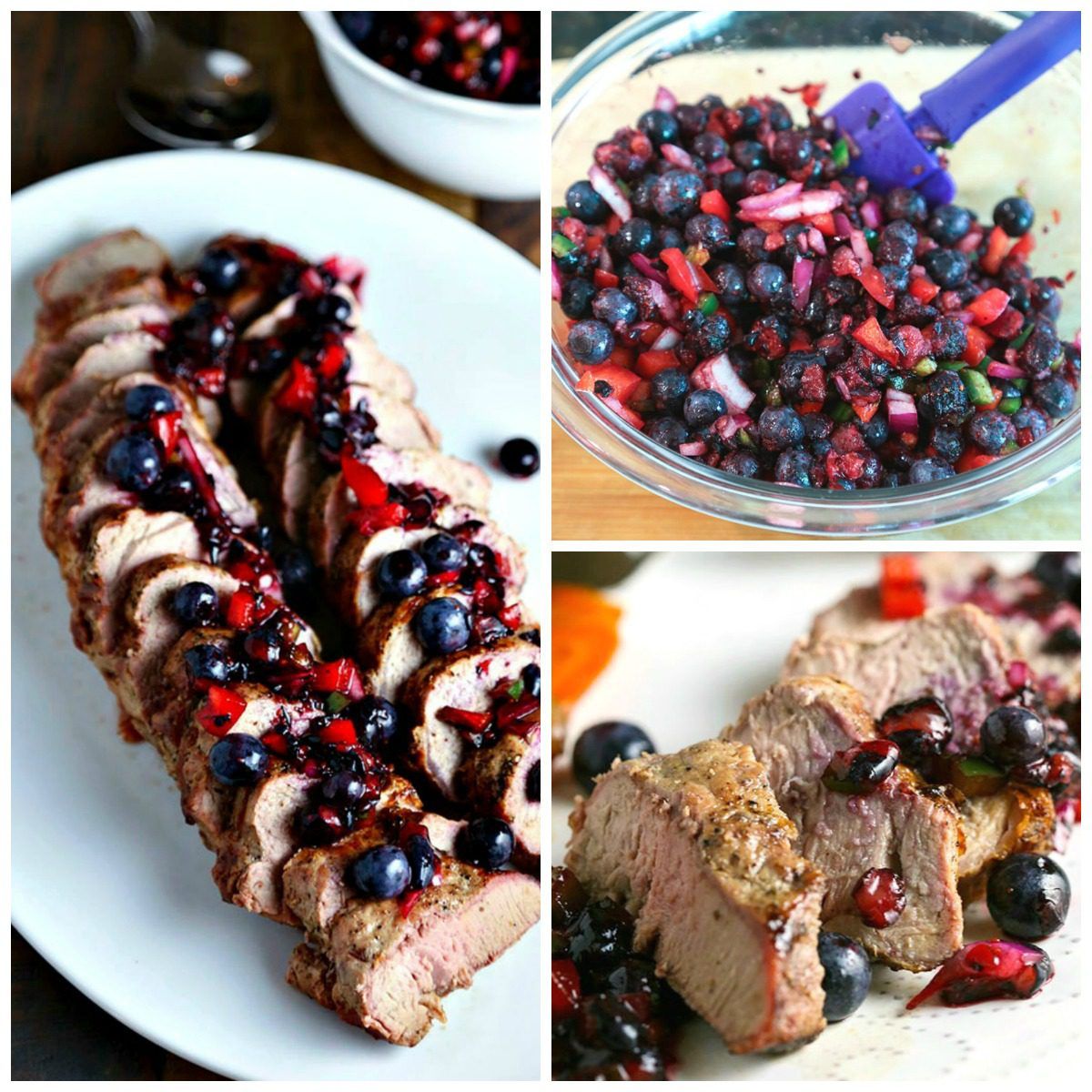 You will love this perfect summer recipe for Grilled Pork Tenderloin with Blueberry Salsa. Fresh, tender pork is grilled to perfection and then topped with a spicy berry salsa for an easy, delicious weeknight dinner recipe!