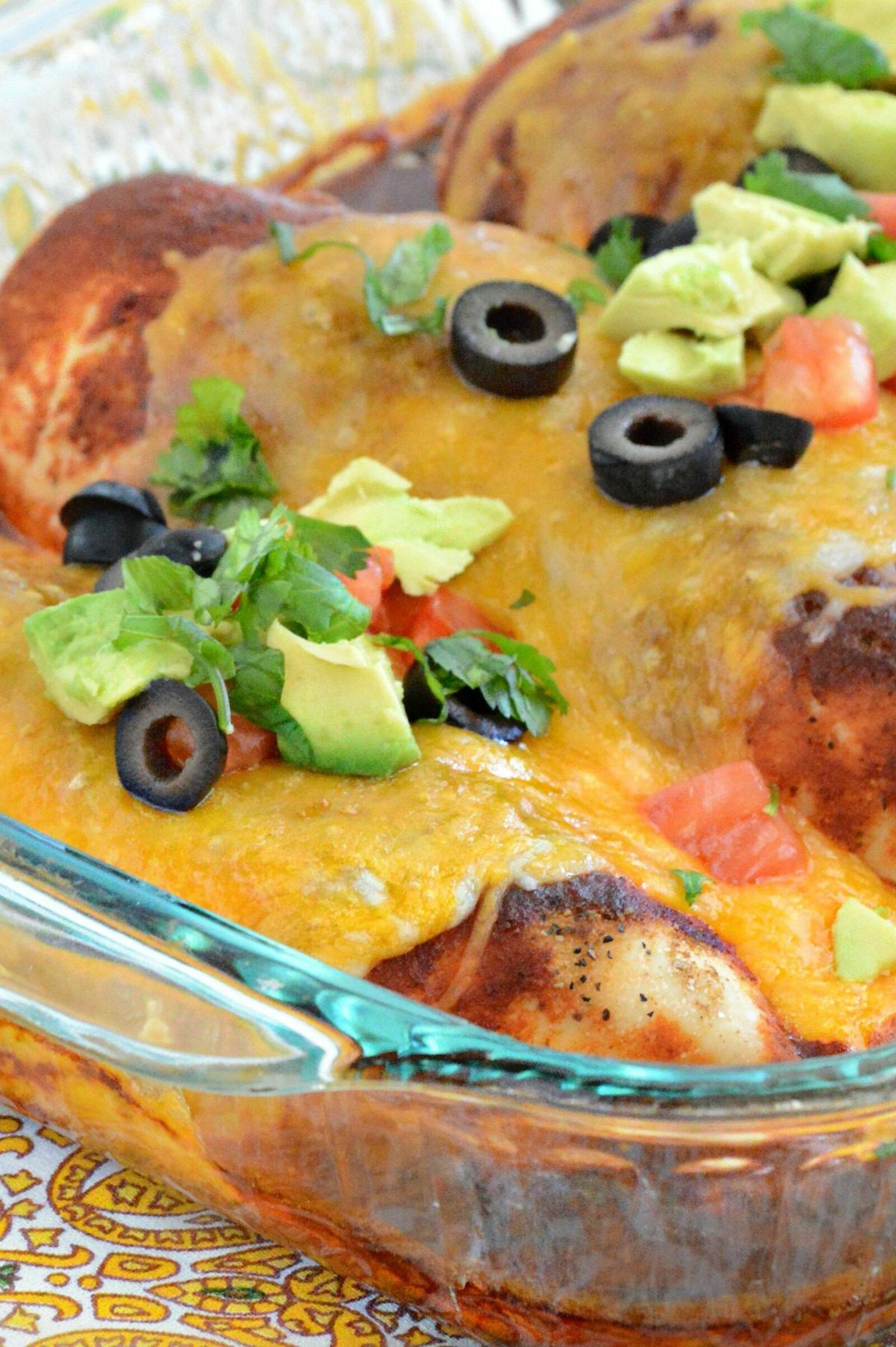 Low Carb Enchilada Chicken Bake  The Weary Chef