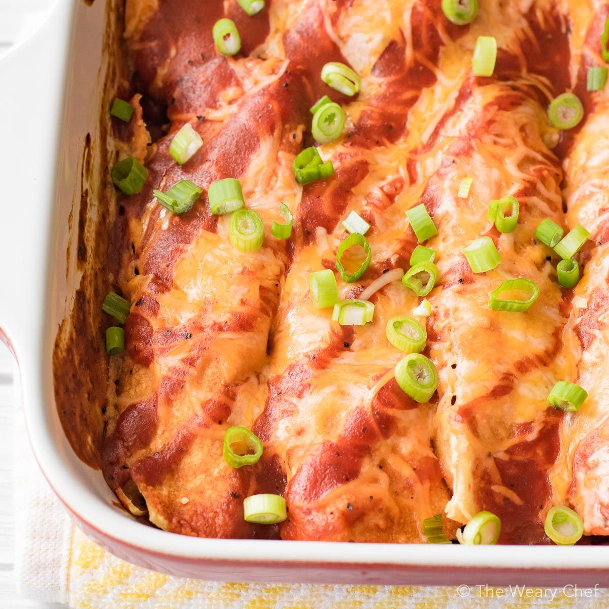 BBQ Brisket Enchiladas - The Weary Chef