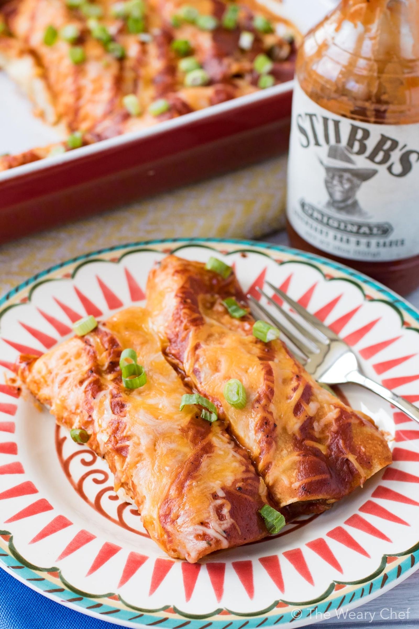 BBQ Brisket Enchiladas are the best way to enjoy your leftover brisket this Fourth of July! Make a low and slow beef brisket this weekend, and use the leftovers in this fast weeknight recipe.