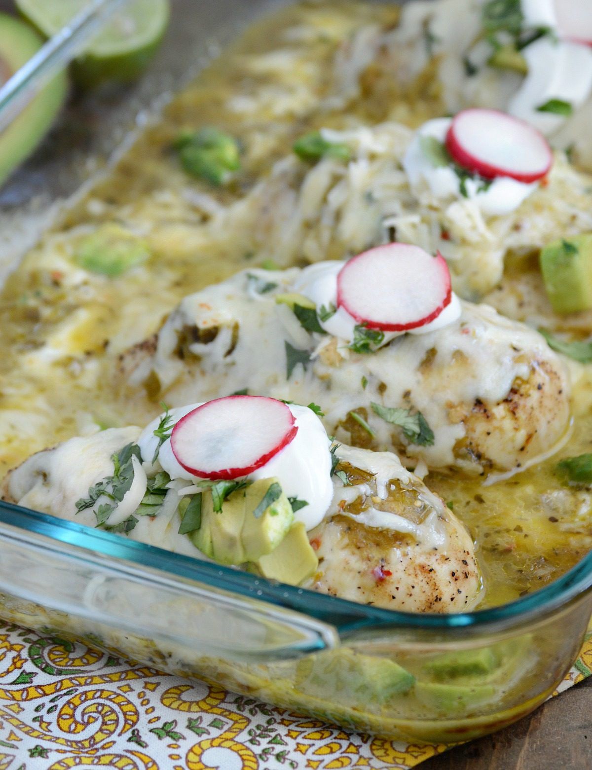 This easy Green Salsa Chicken is sure to satisfy your Mexican food craving! It's ready in about a half hour with very quick prep. Perfect dinner for busy days!