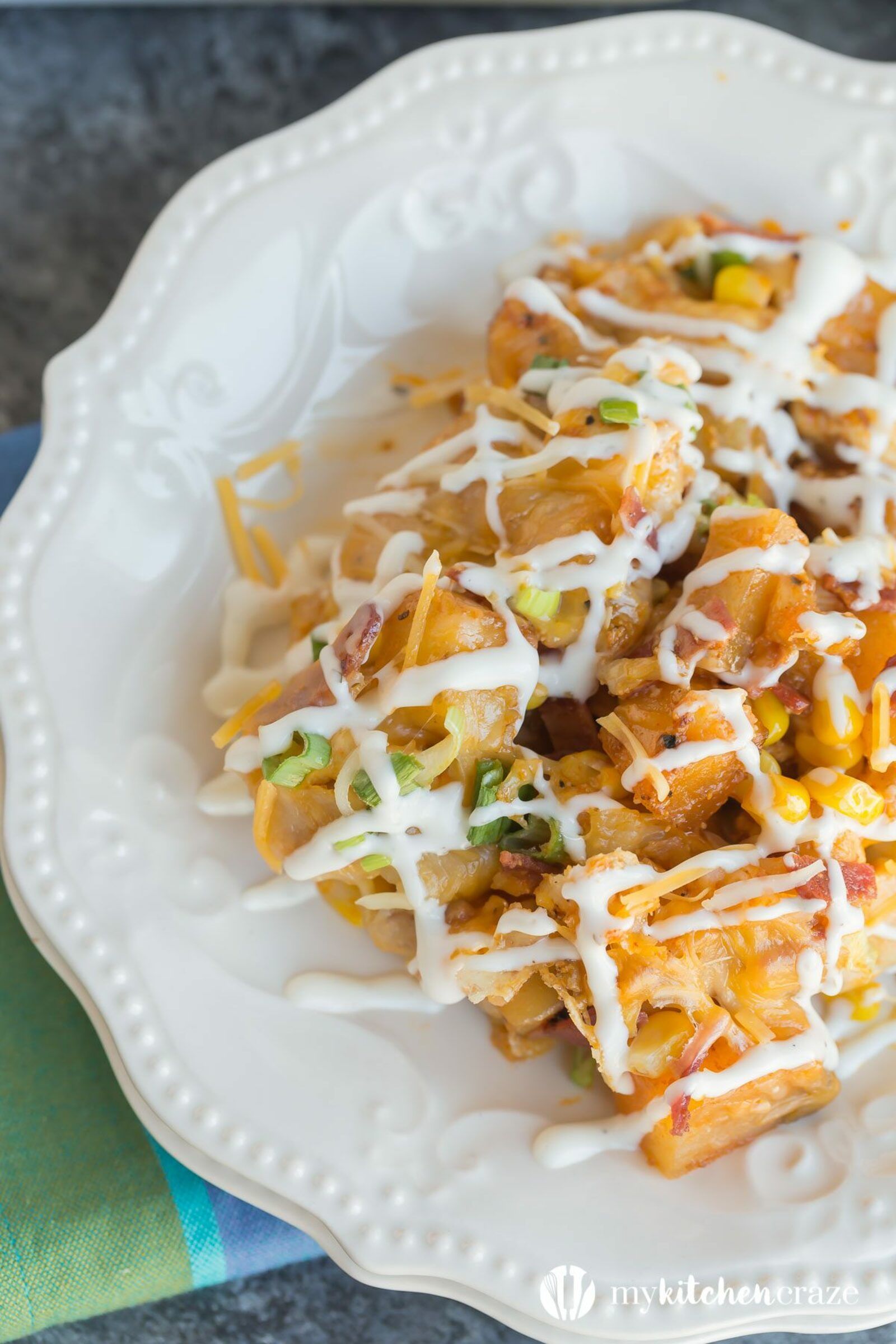 This flavorful Buffalo Chicken Potato Casserole comes together easily and is always a family favorite dinner recipe! 