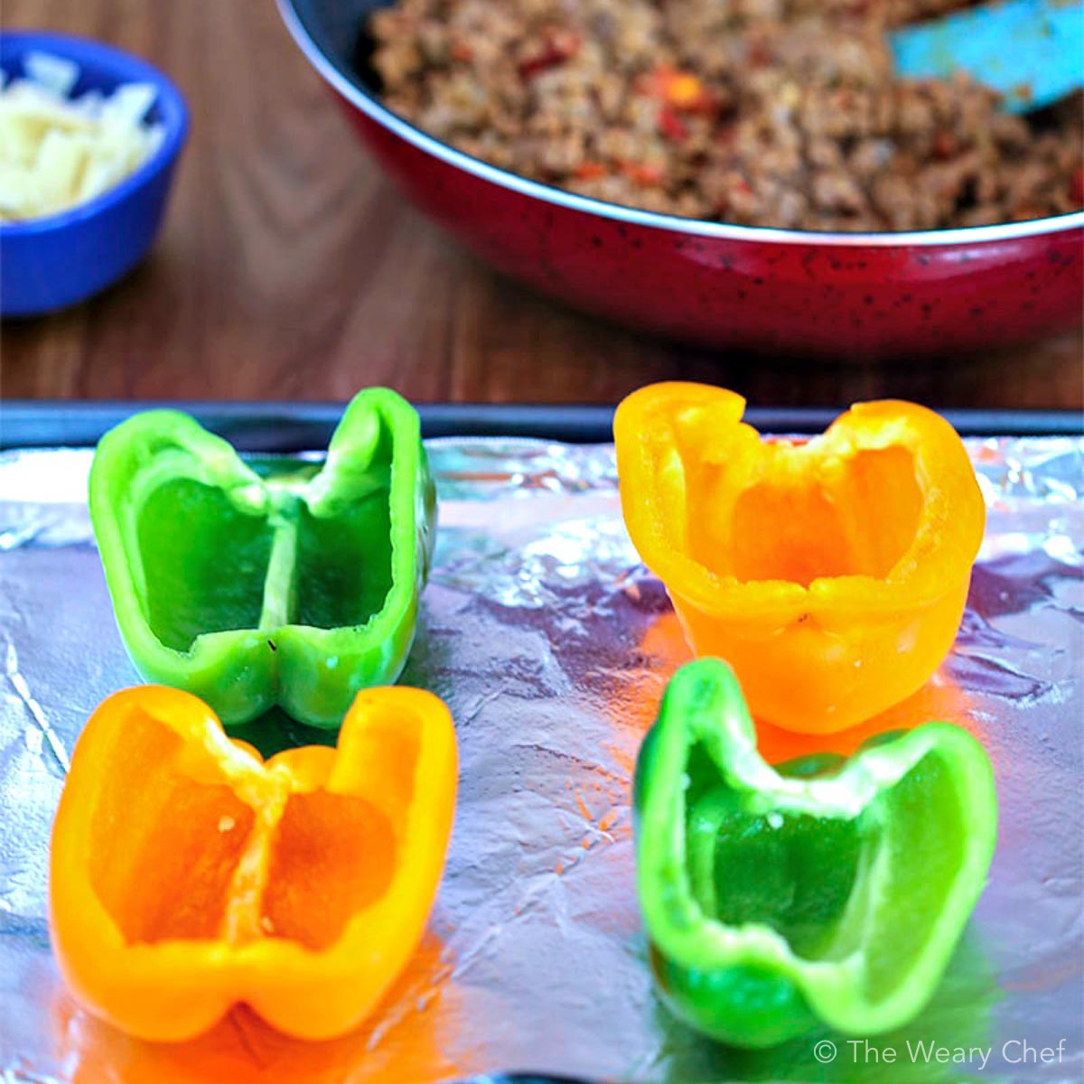 These ground turkey stuffed peppers with BBQ flavor are good for you and taste out of this world!