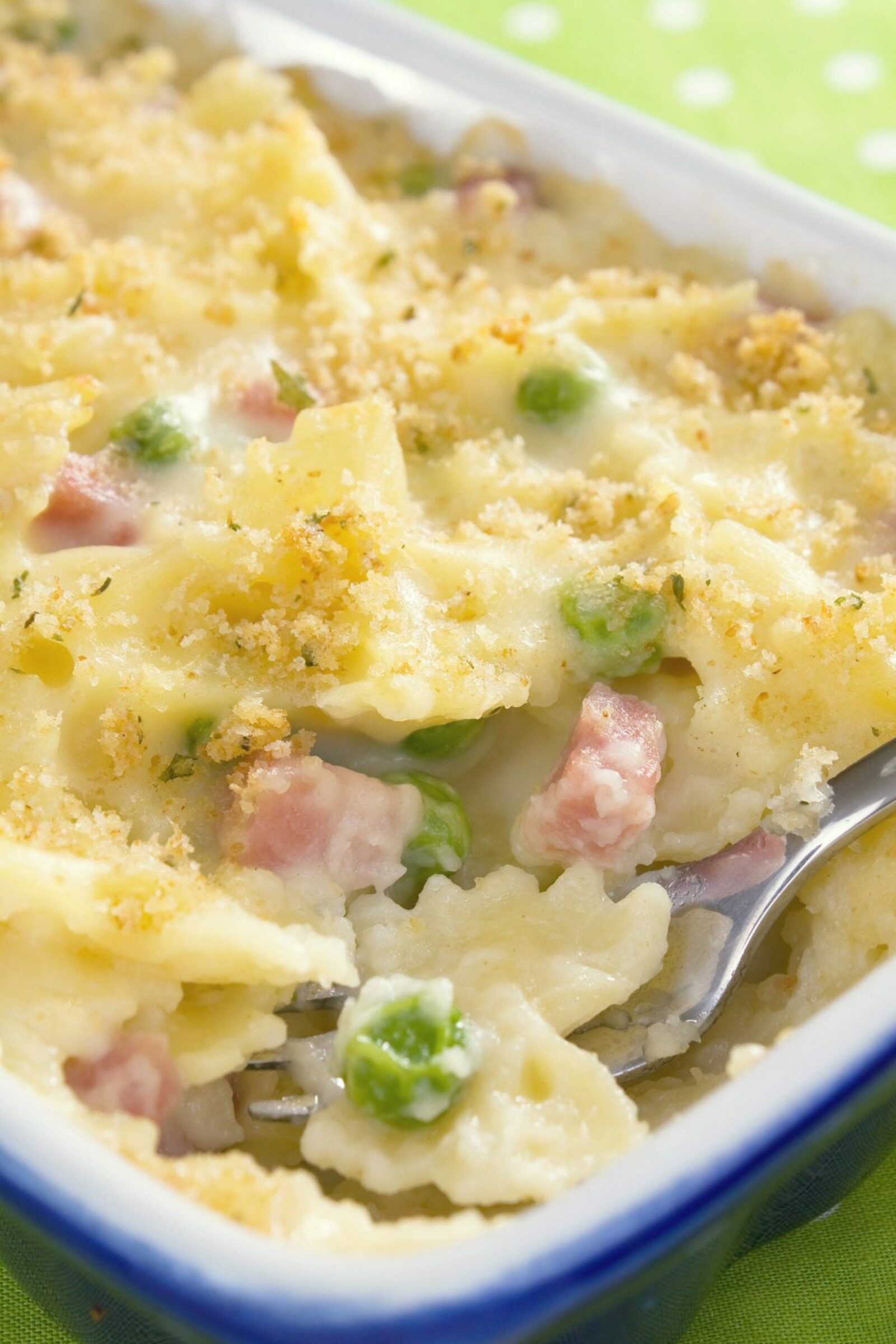 Baked Ham Noodle Casserole with Peas - The Weary Chef