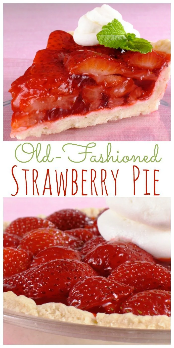 This old-fashioned Fresh Strawberry Pie is the classic dessert you love! It's perfect for spring and summer gatherings or even a weeknight family treat. #strawberry #pie #summer #dessert