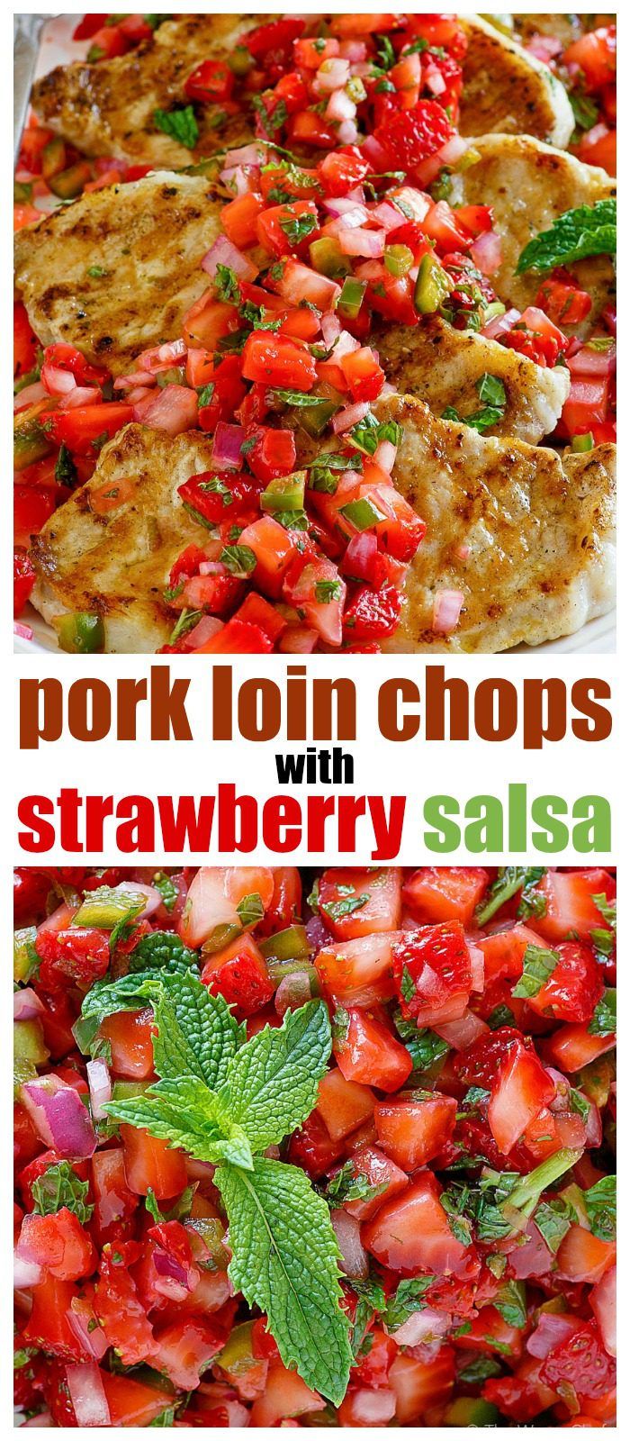 Grilled Pork Loin Chops with Fresh Strawberry Salsa