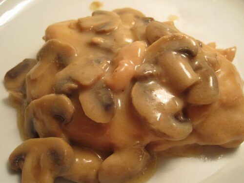 chicken portabello marsala can be made with regular mushrooms as well, as shown here.