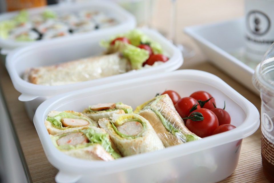 one of the lunch ideas placed on lunch boxes