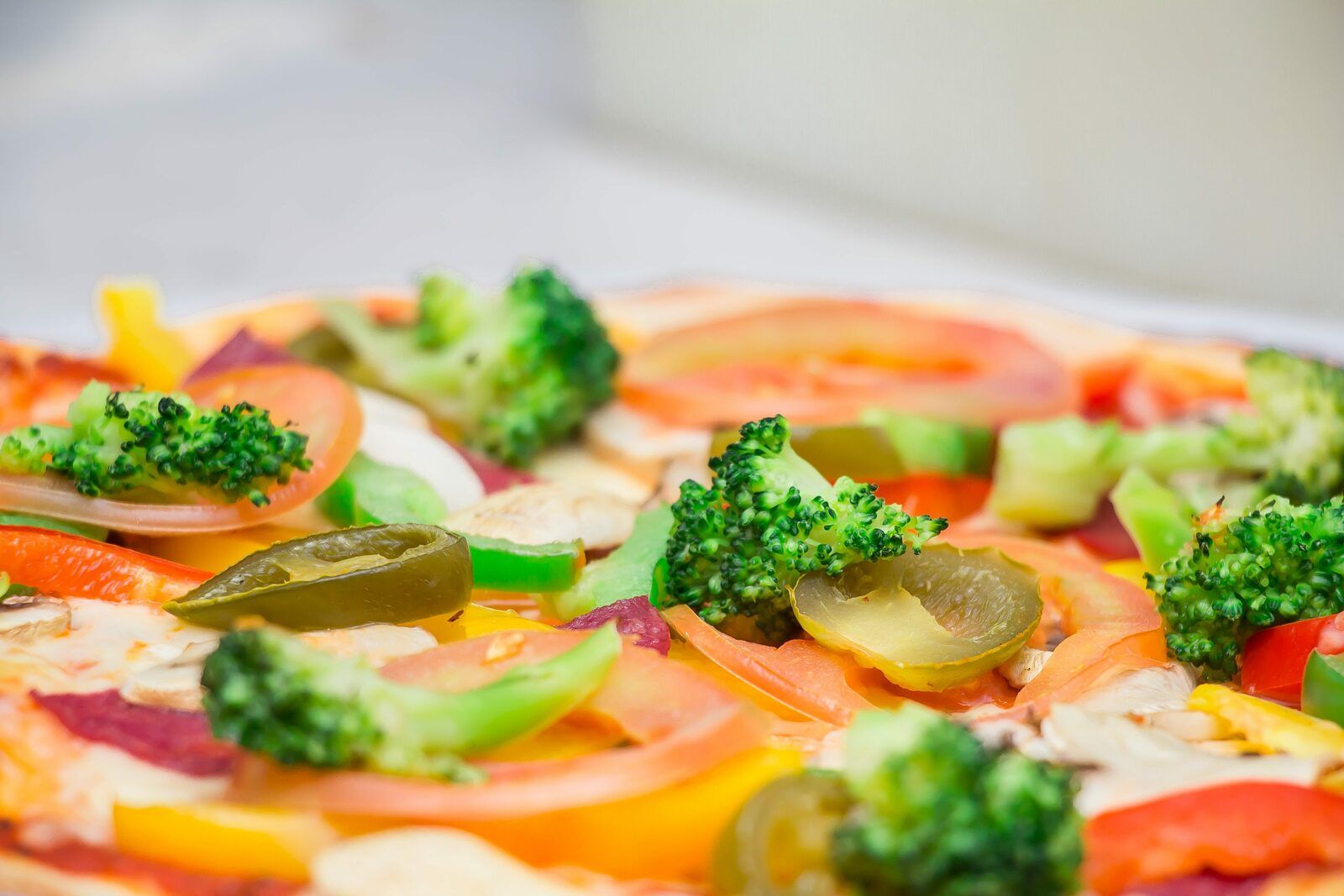 colorful bell peppers and broccoli