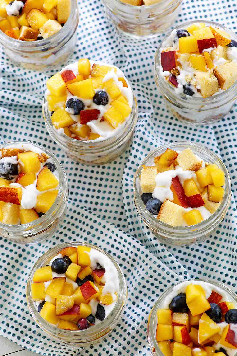 Mini Peach and Blueberry Trifles - The Weary Chef