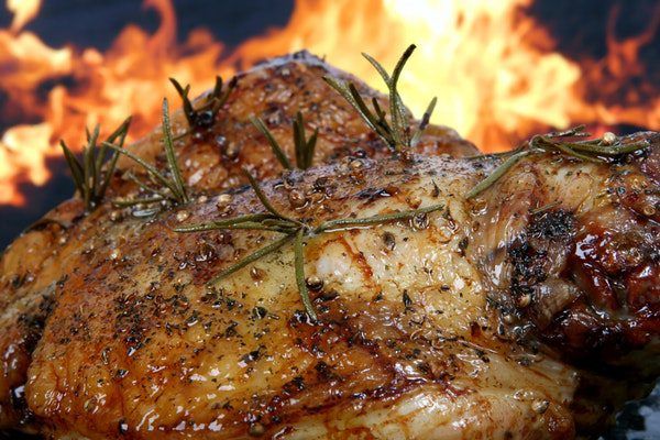 roasted turkey with herbs