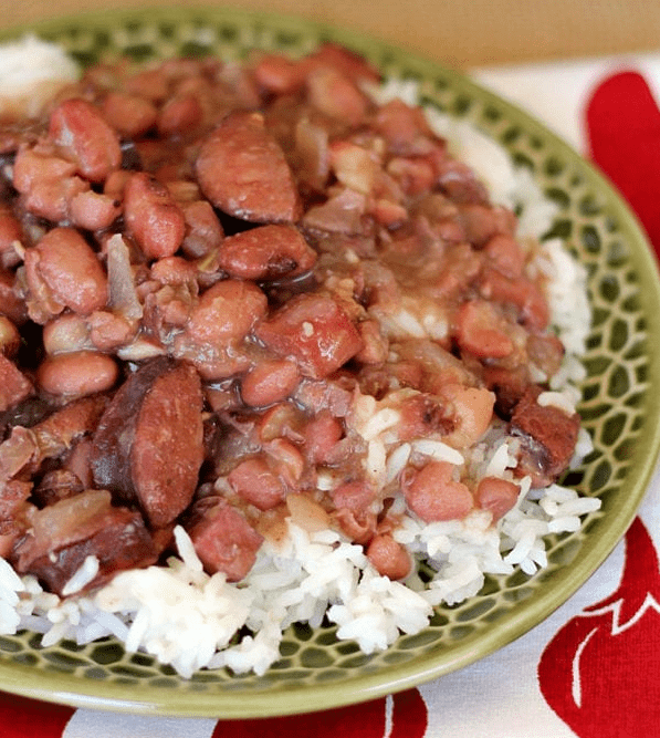 Slow Cooker Red Beans and Rice - Tornadough Alli