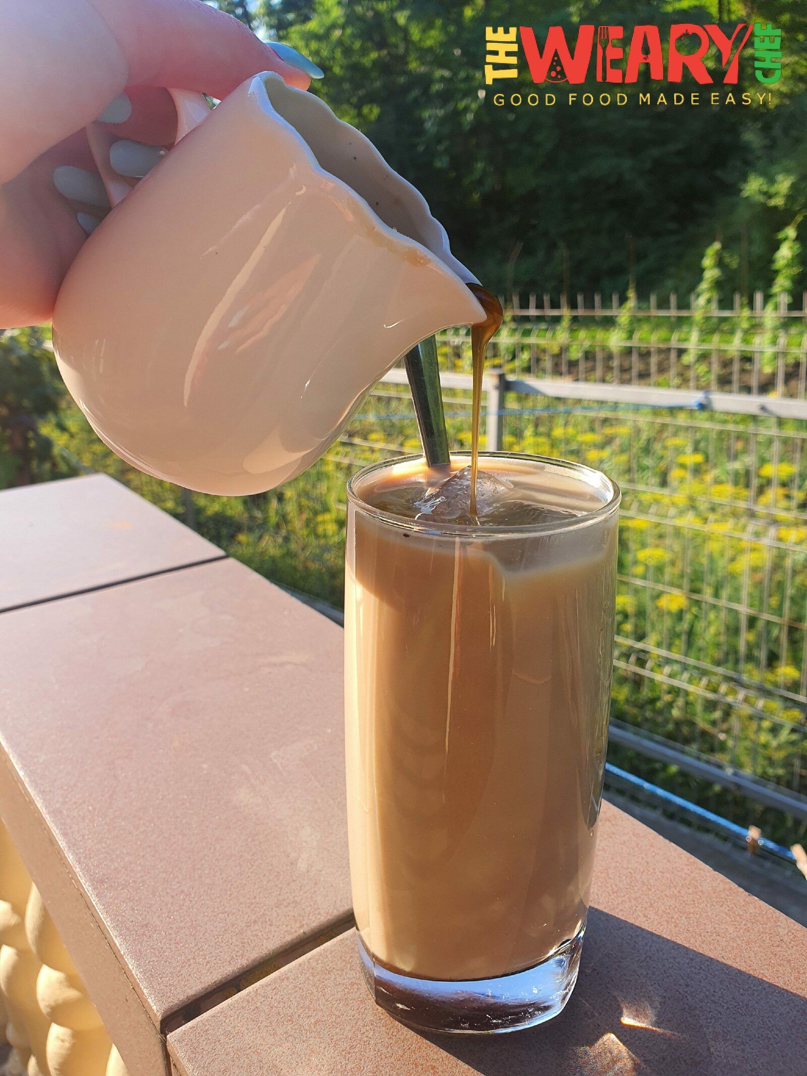 brown sugar syrup in coffee