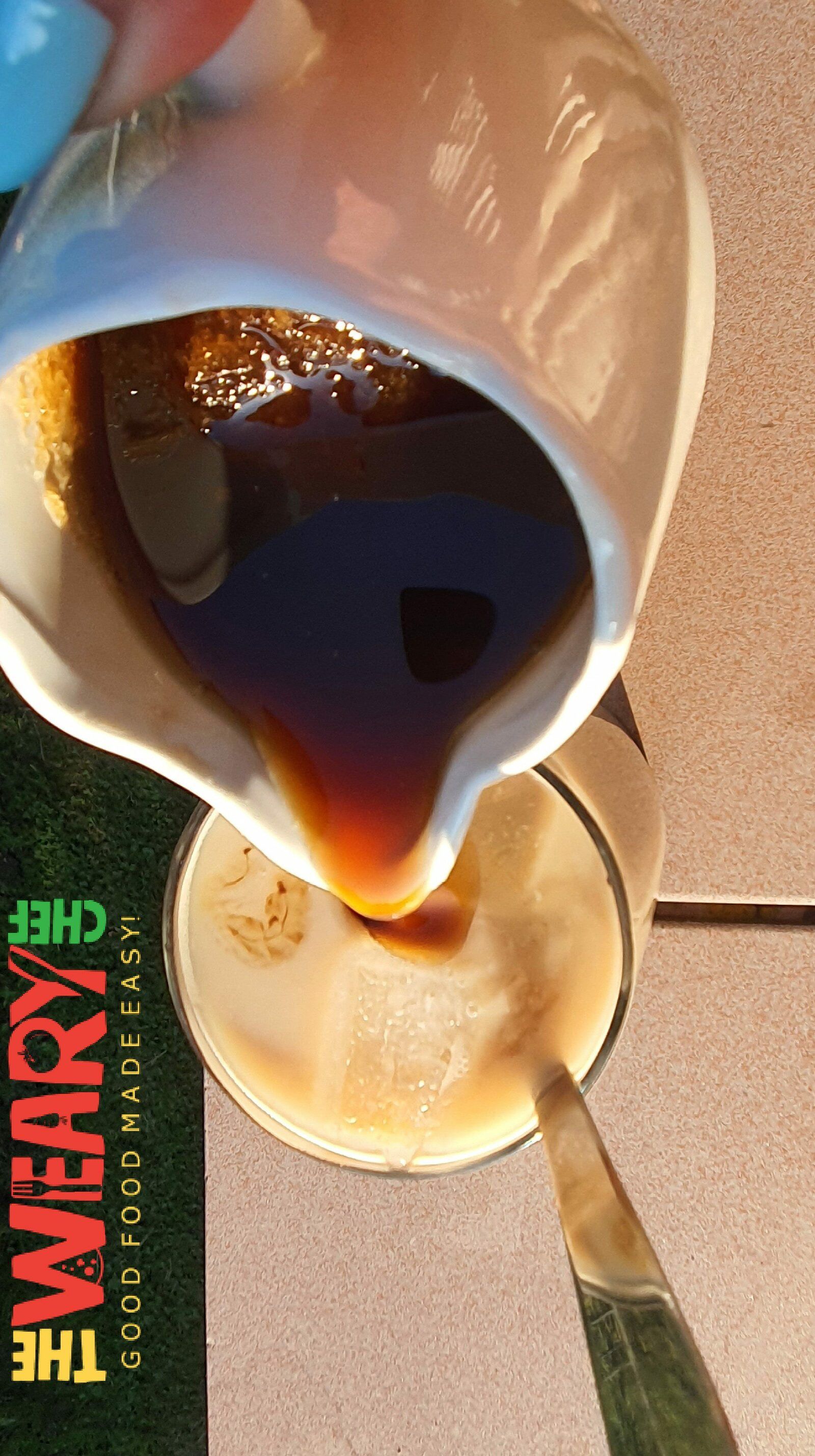 brown sugar syrup in coffee