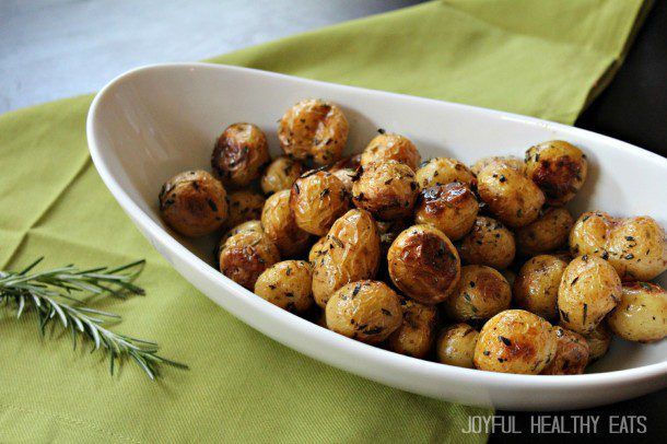 Garlic Herb Roasted Potatoes | Joyful Healthy Eats