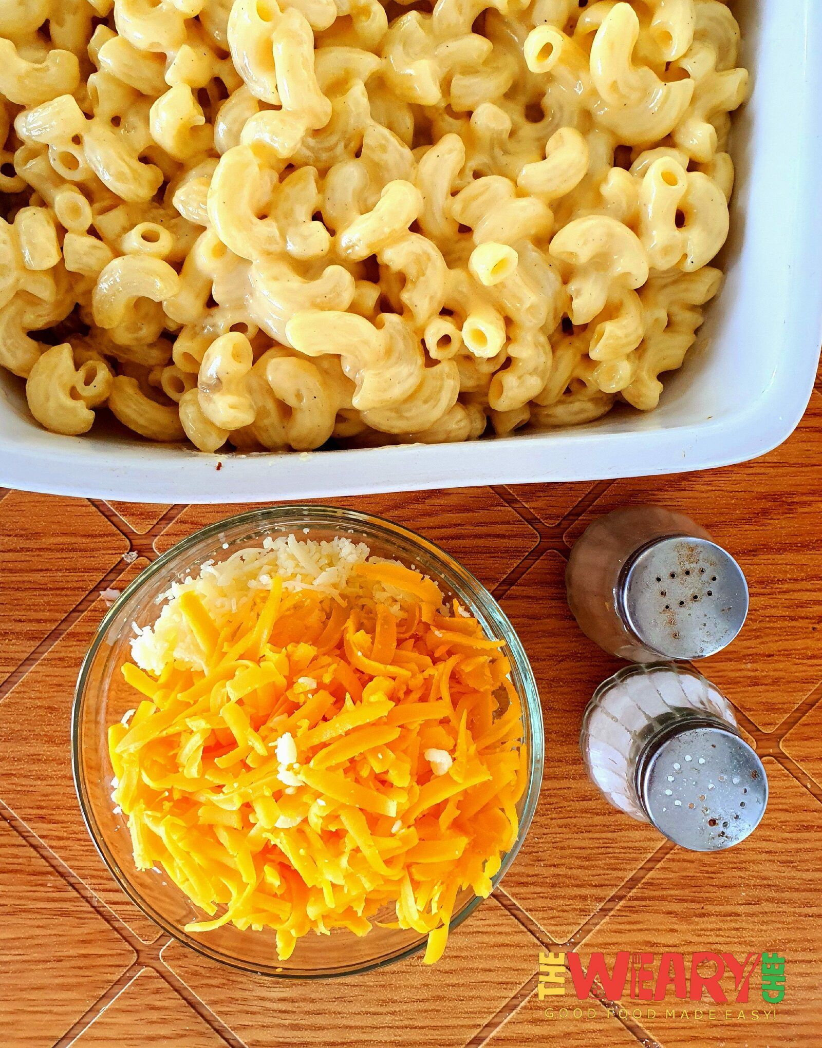 macaroni and shredded cheese