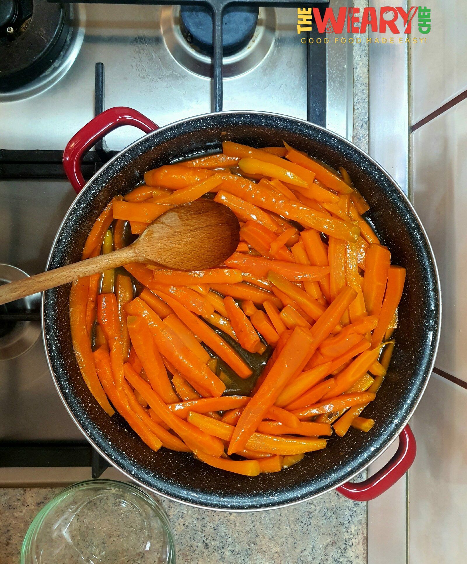 carrots covered in glaze