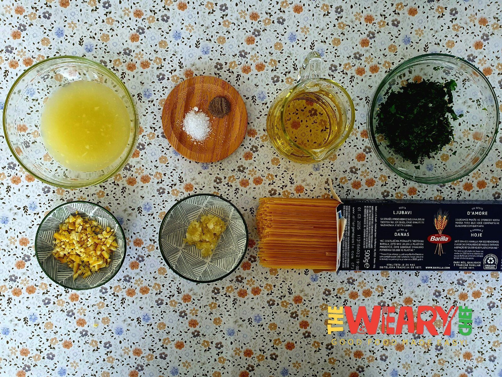 ingredients for lemon pasta