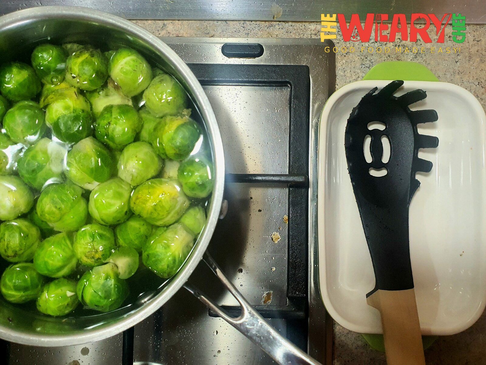 blanch the sprouts for 4-5 minutes