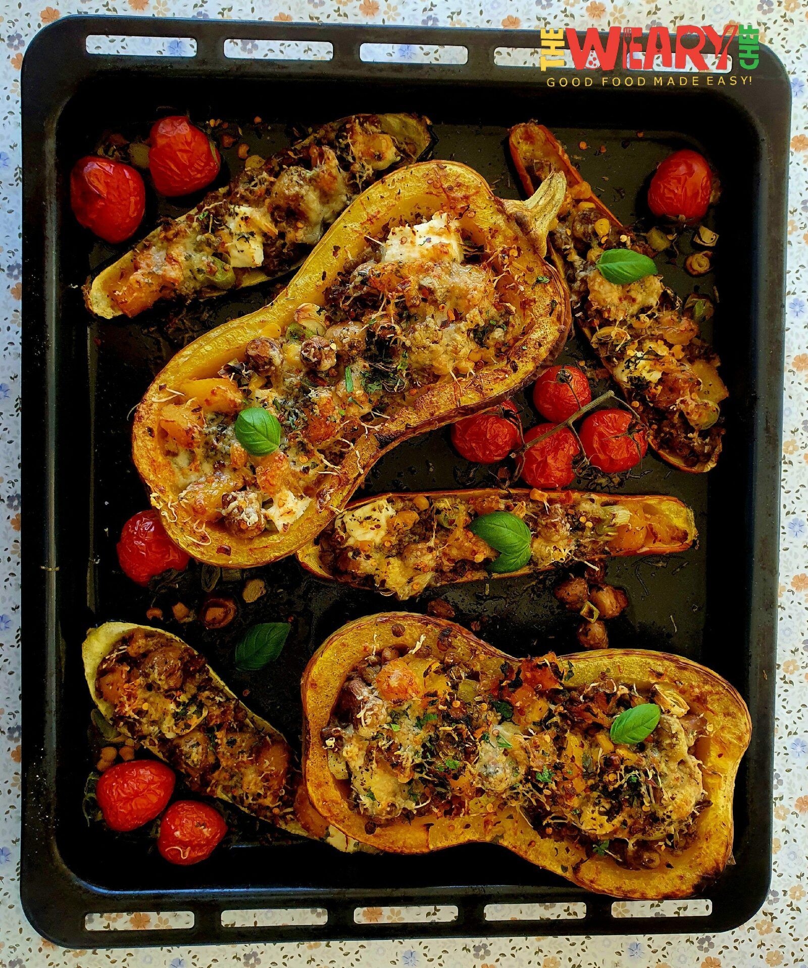 vegan stuffed butternut squash 