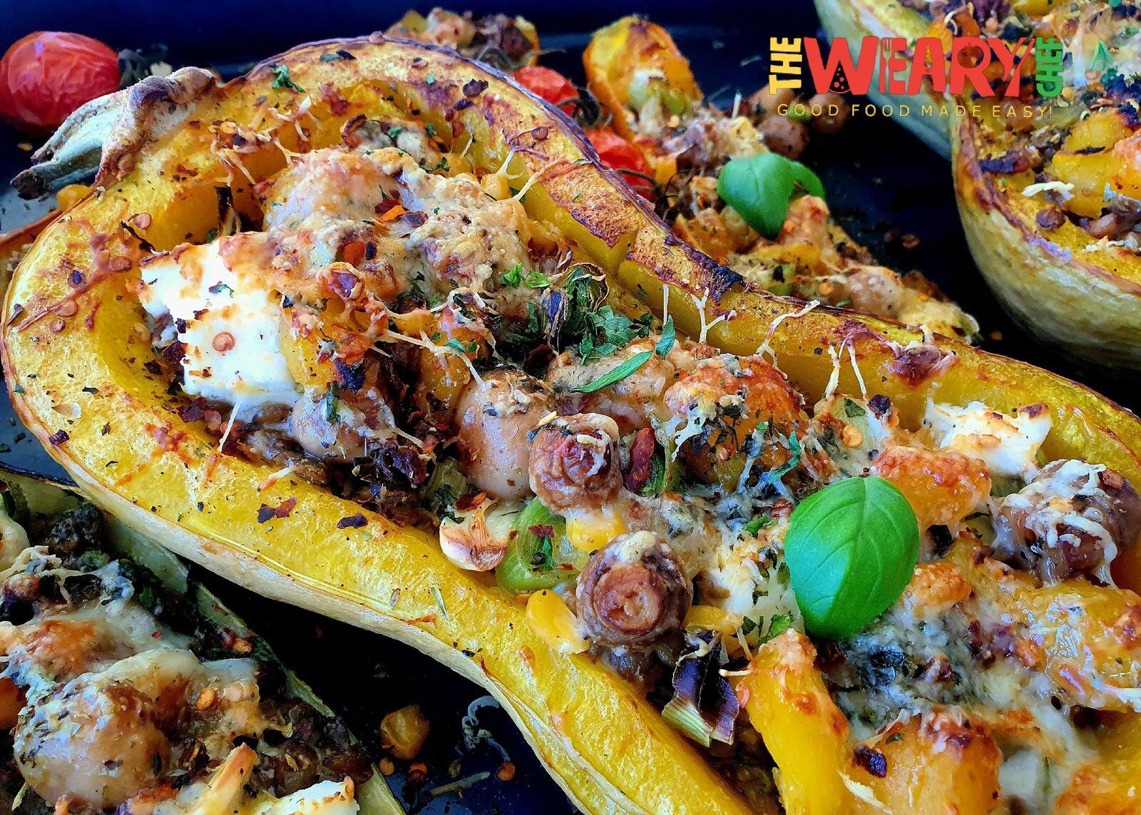 vegan stuffed butternut squash 