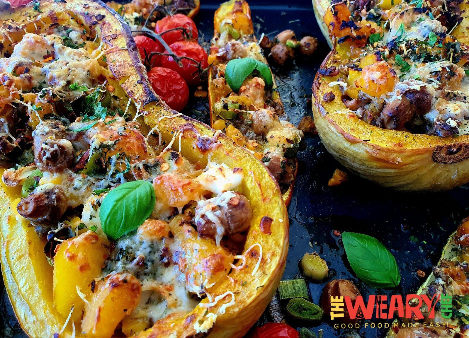 vegan stuffed butternut squash