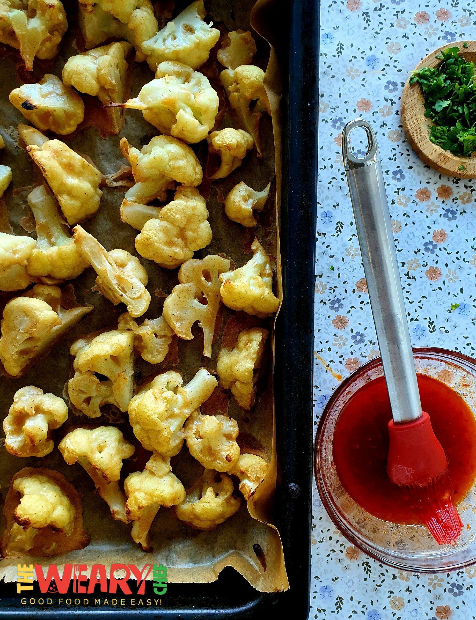 cauliflower and buffalo sauce
