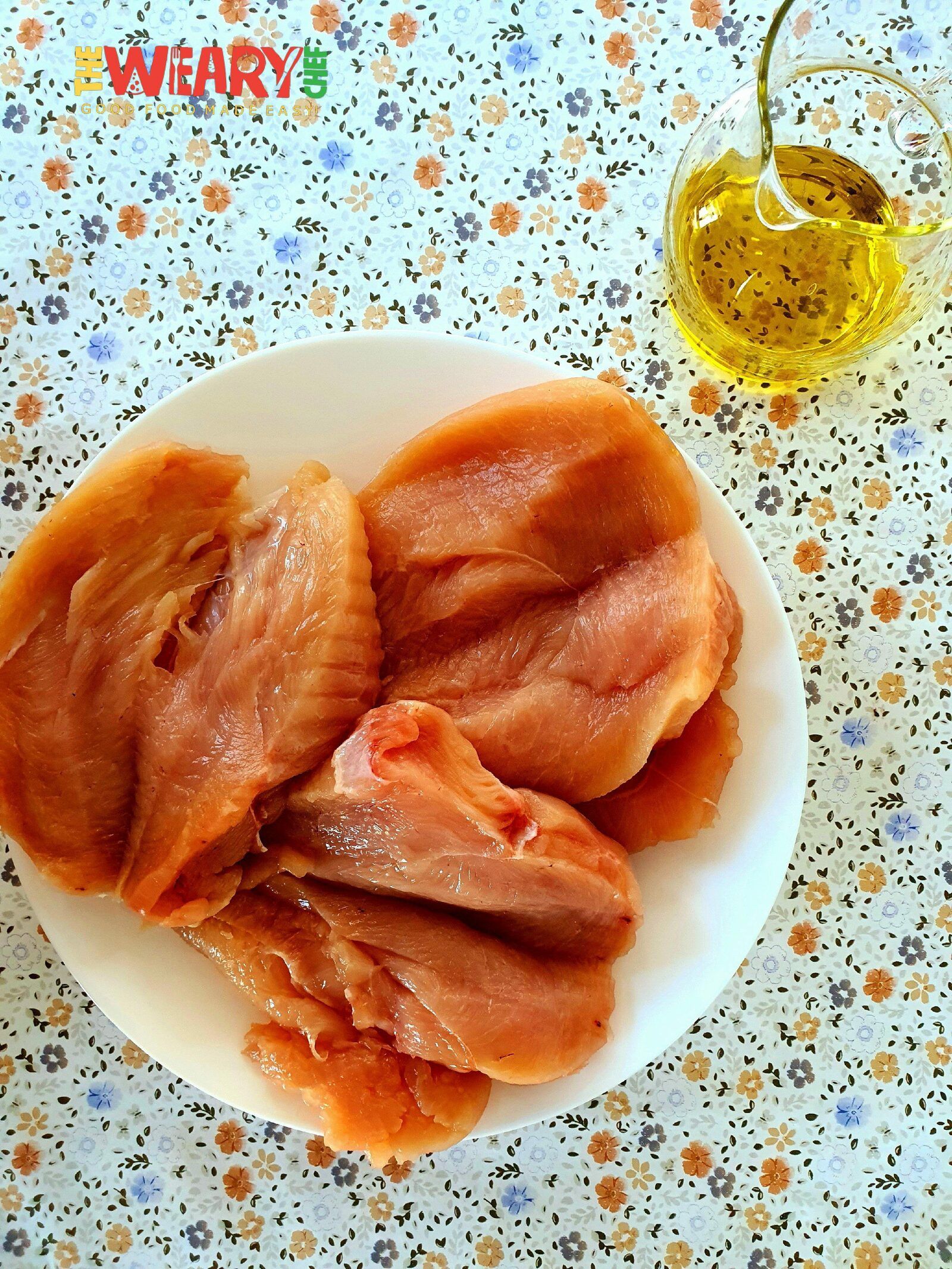chicken breasts and oil