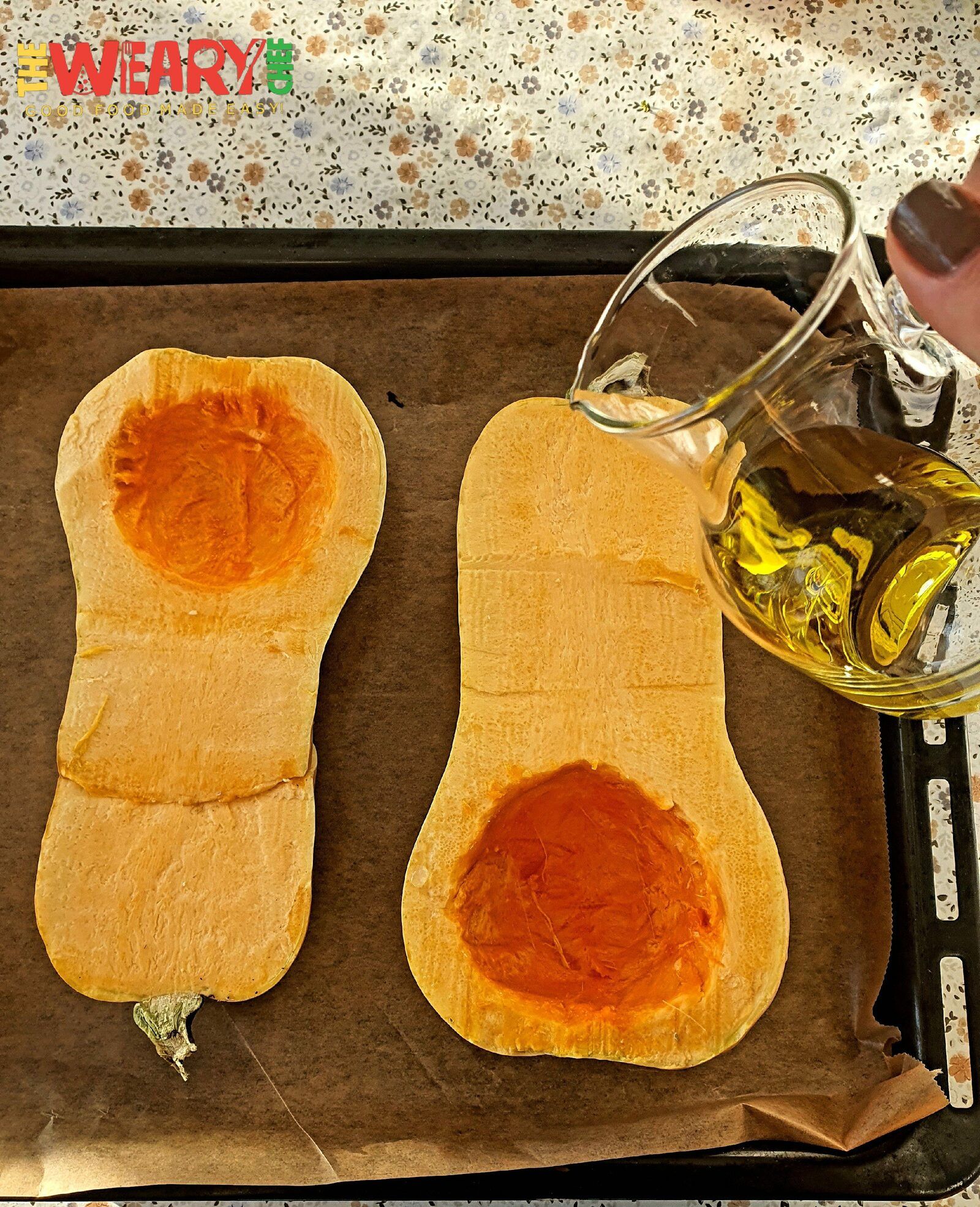 butternut squash and oil