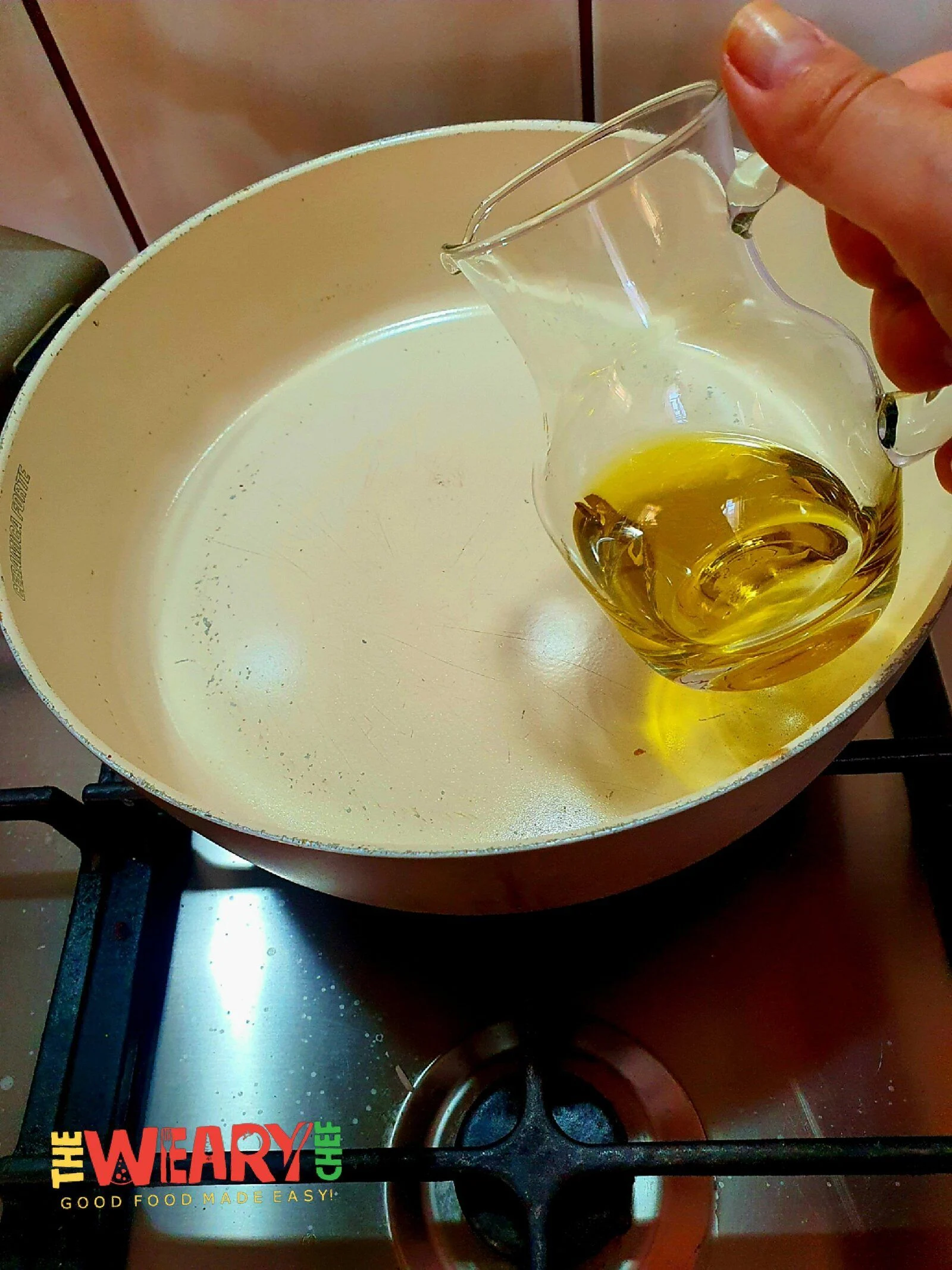 oil in skillet