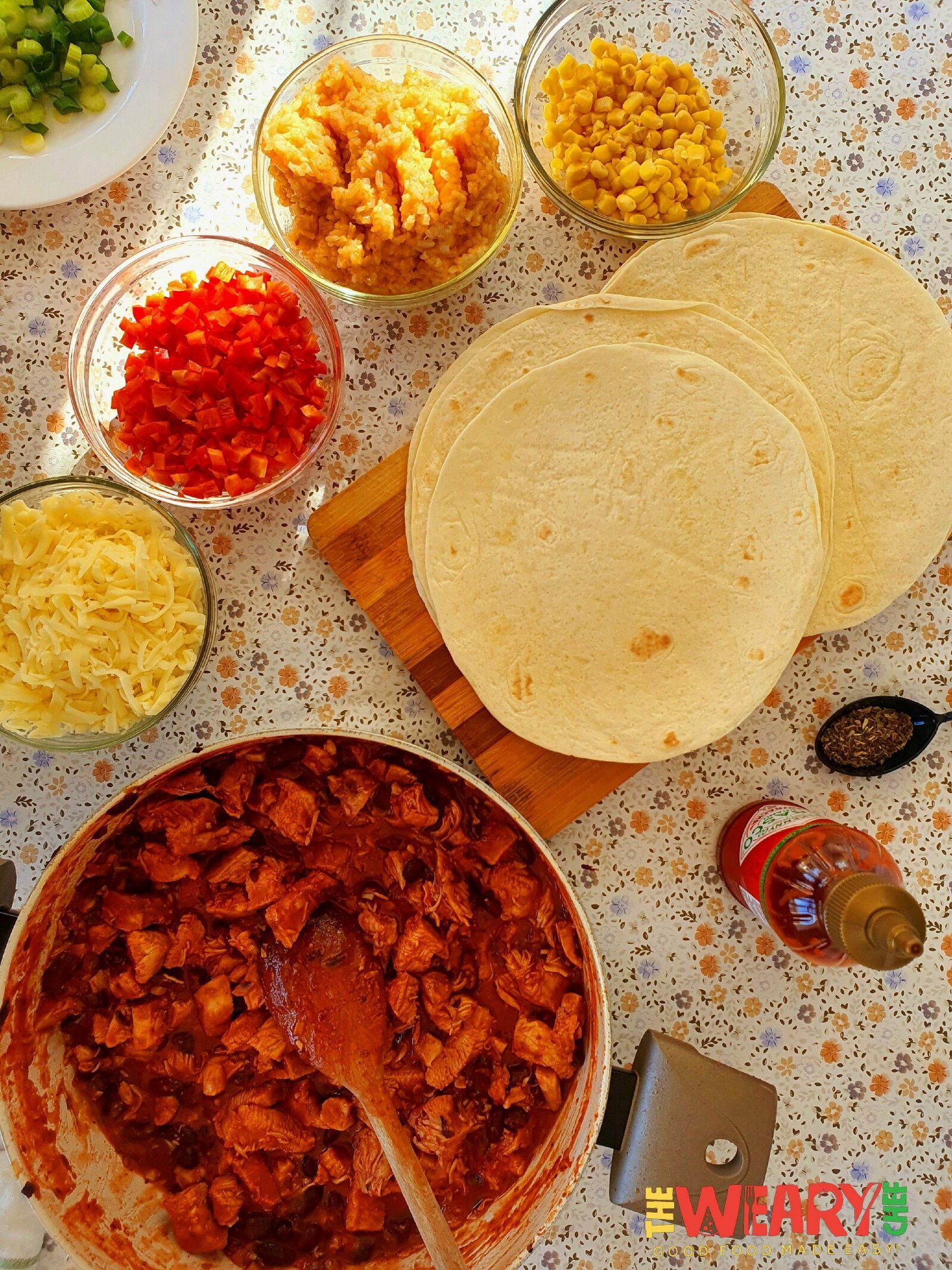 chicken burrito fillings