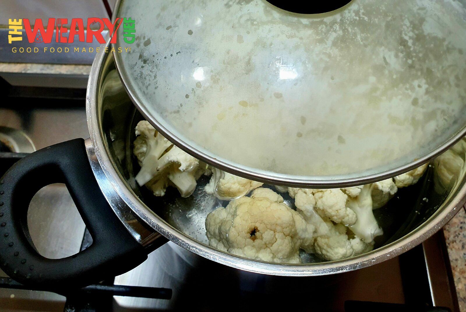 steamed cauliflower