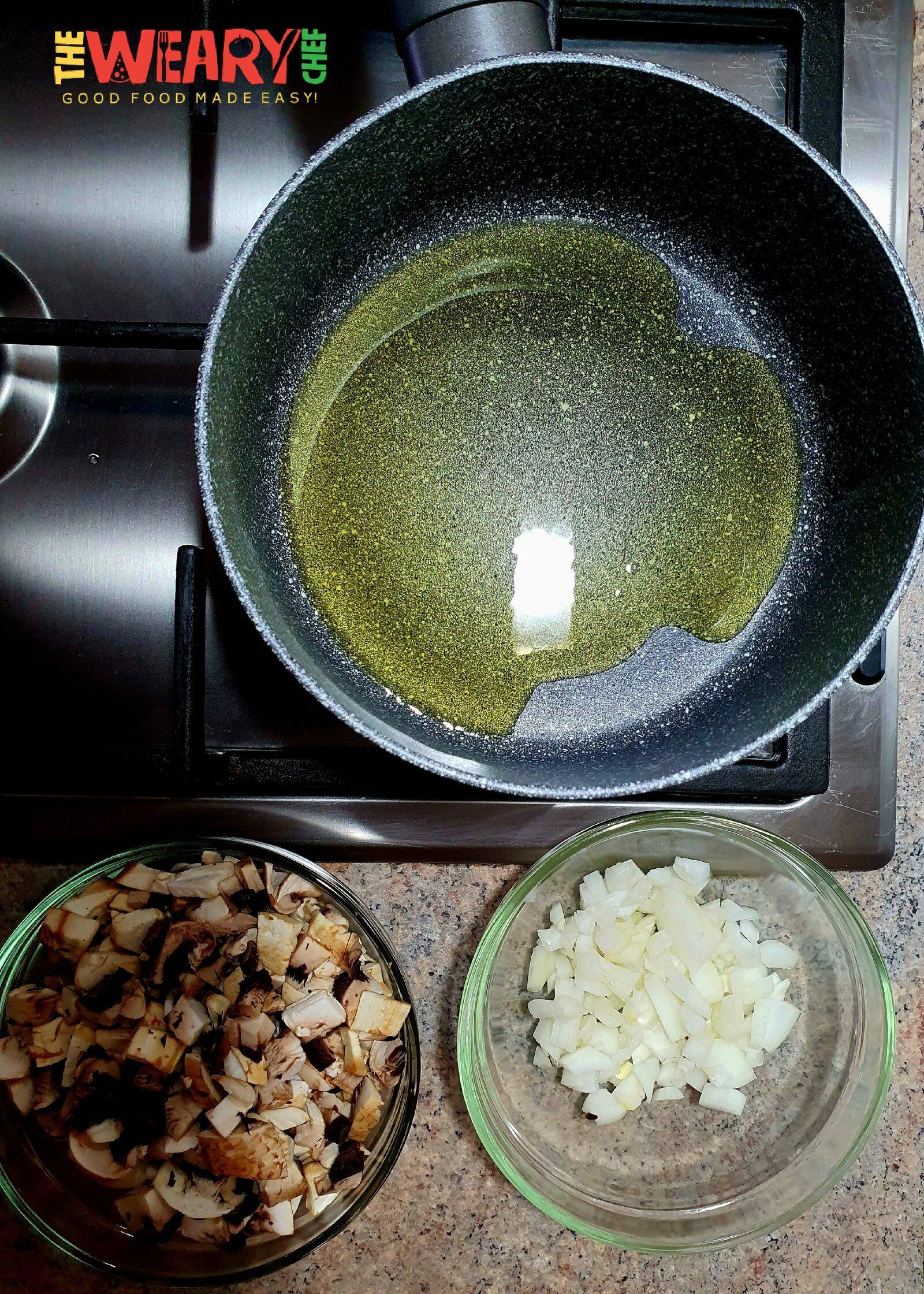 mushrooms and onion