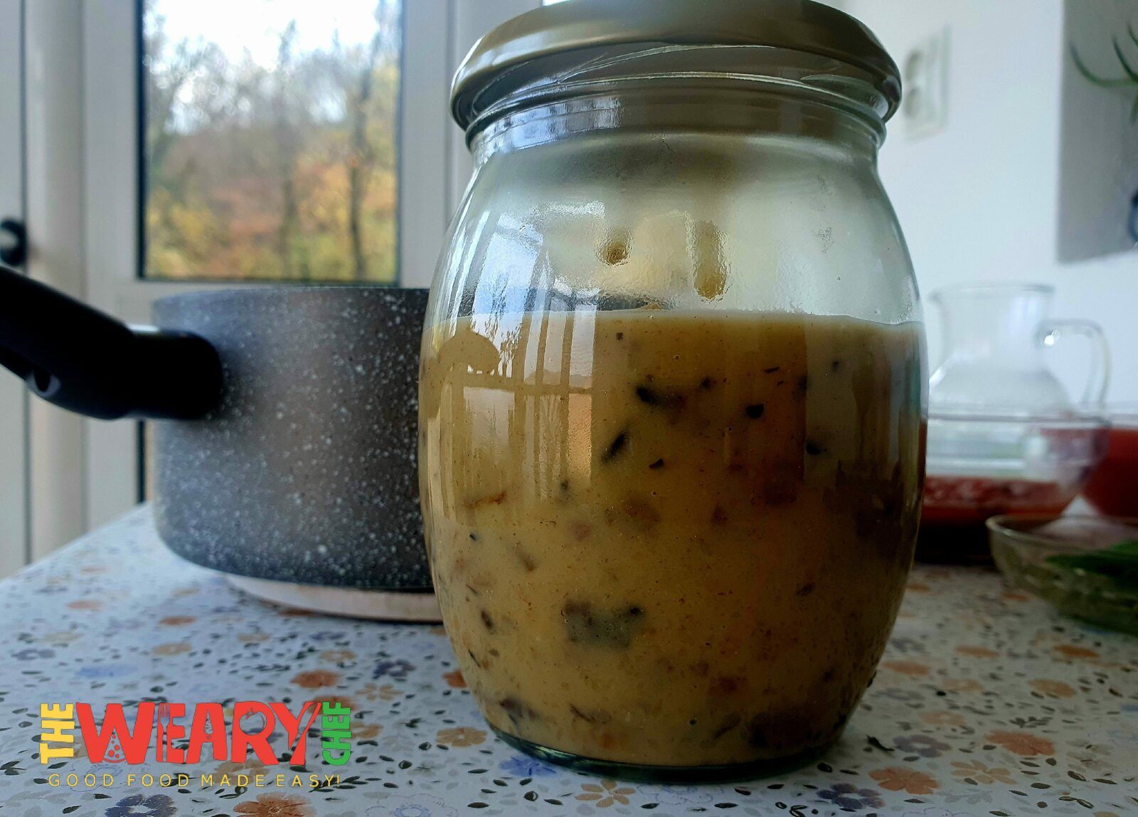Vegan Mushroom Gravy in airthight container