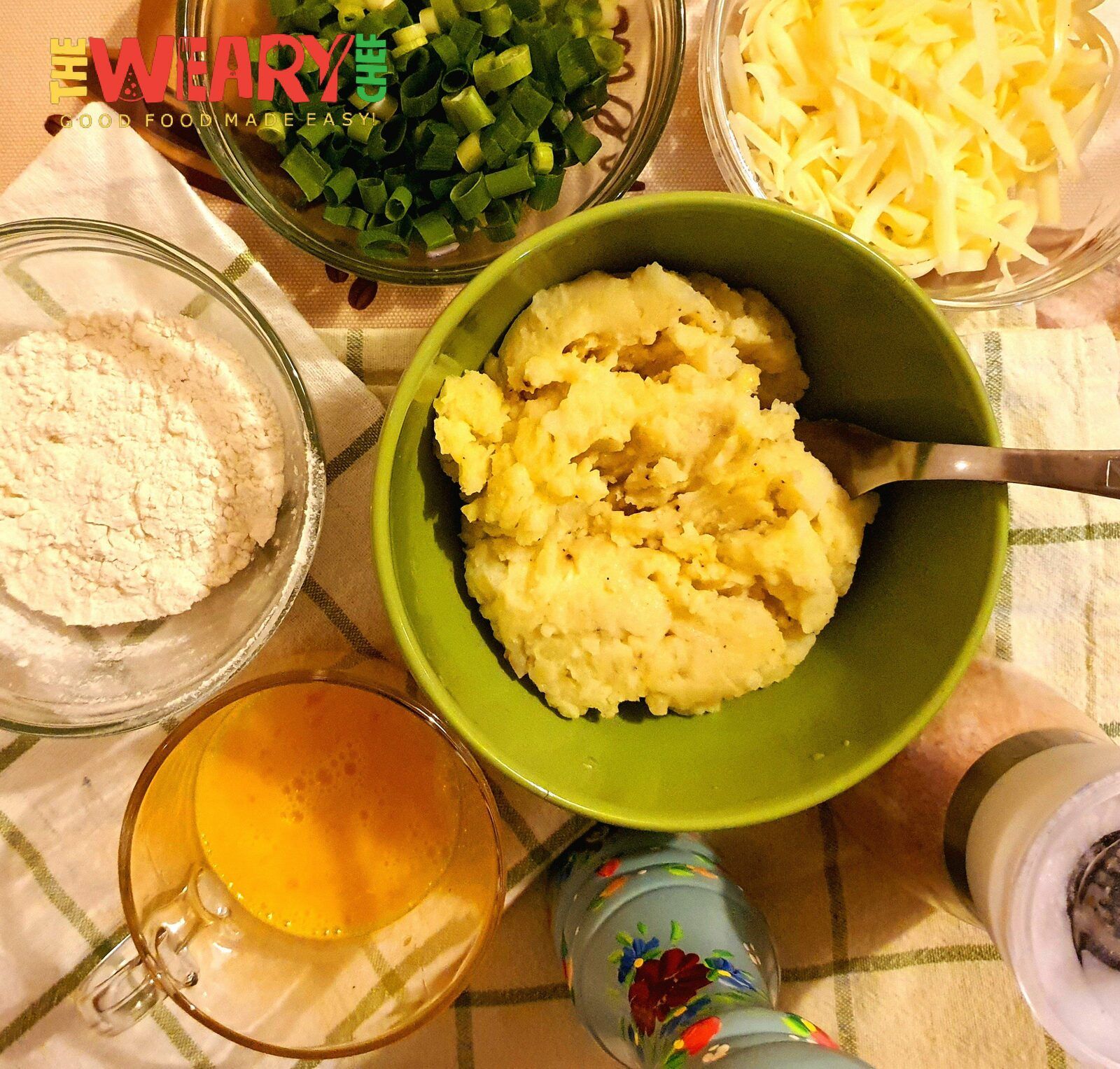 maashed potatoes and ingredients