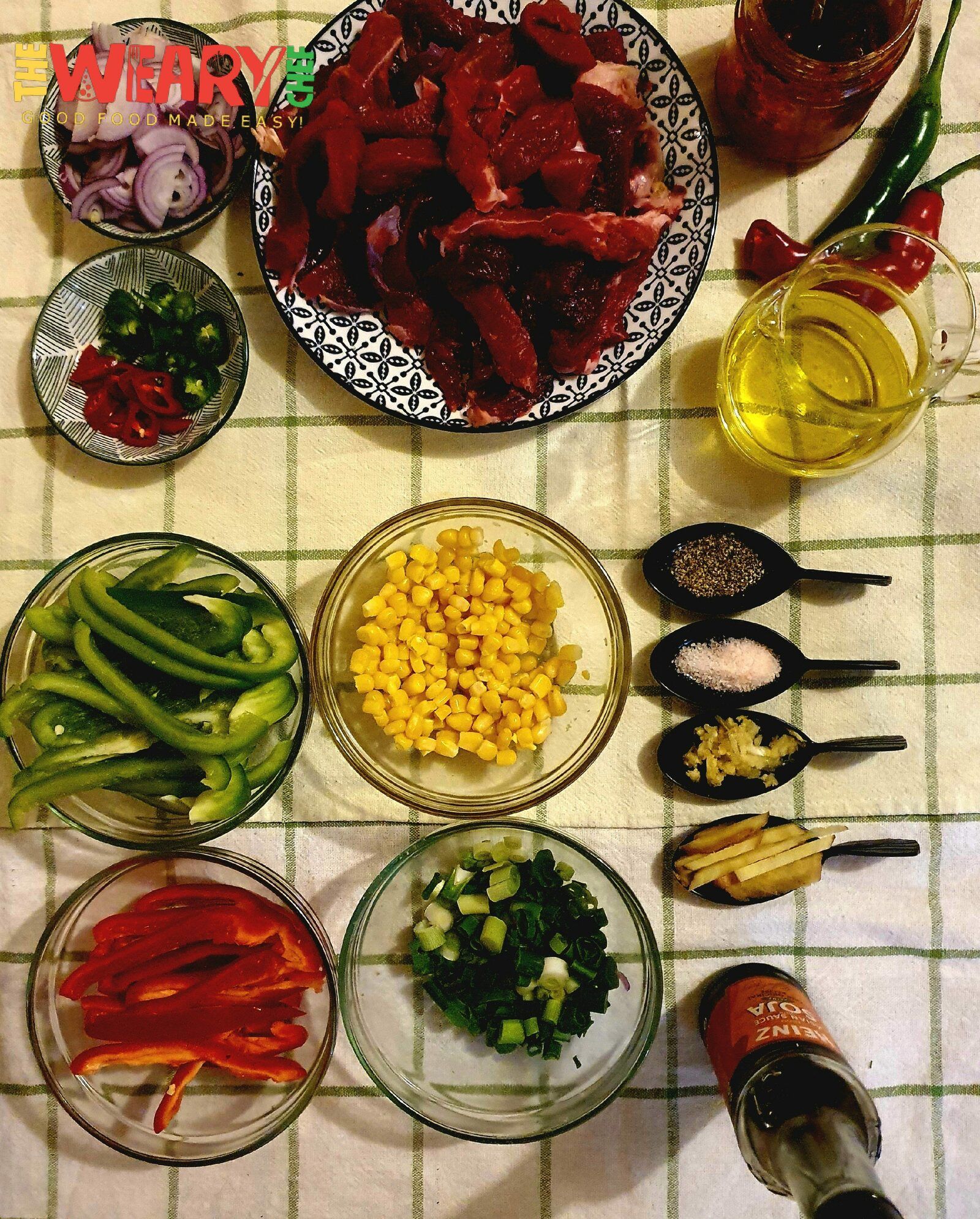 ingredients for Hunan Beef Recipe
