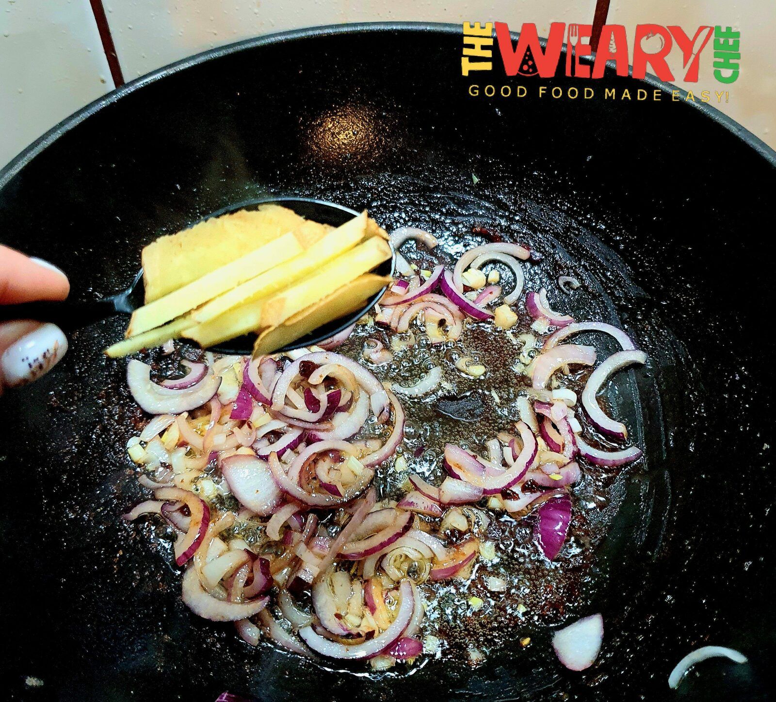 ginger and red onions
