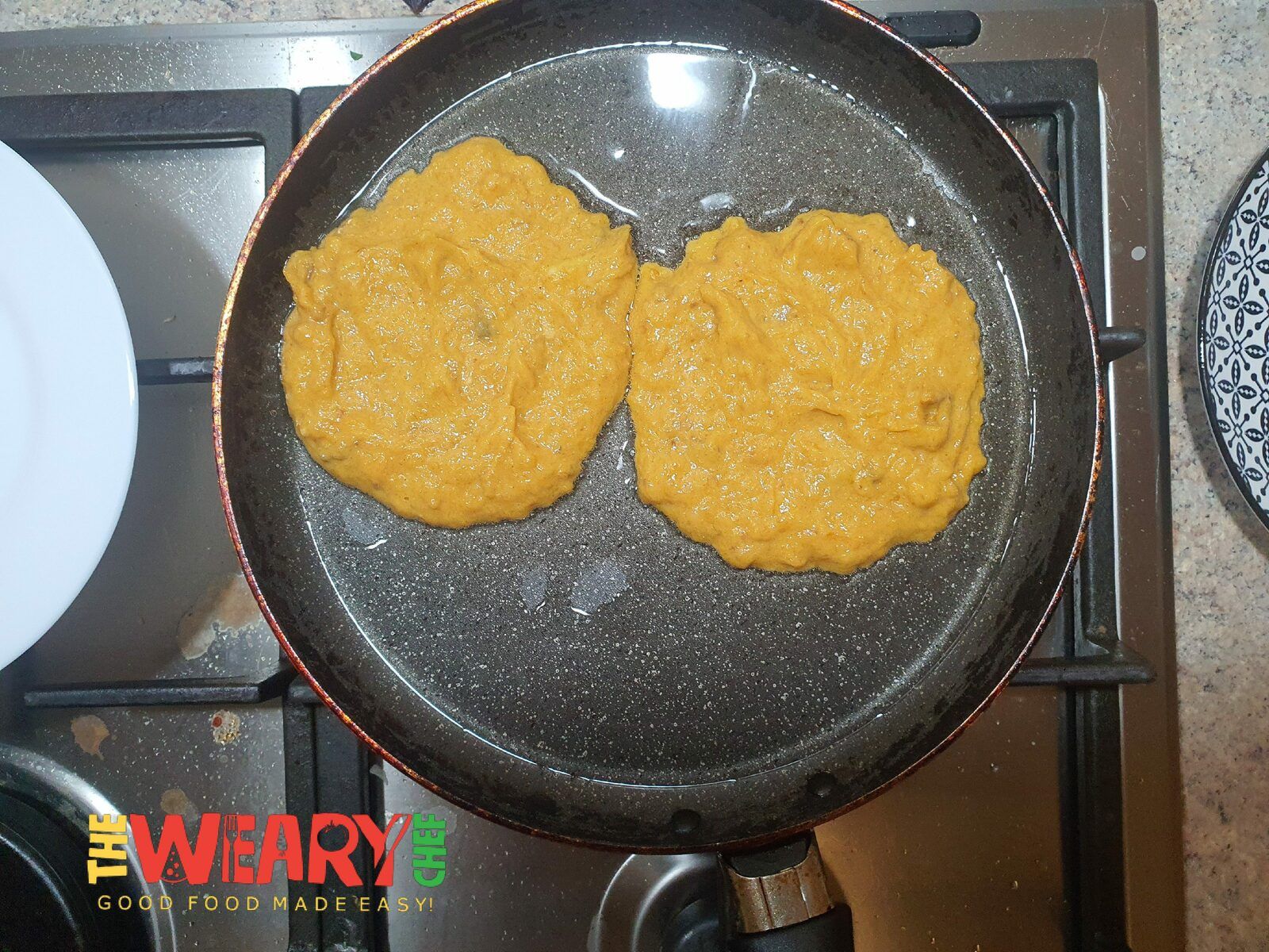 pumpkin pancakes in oil
