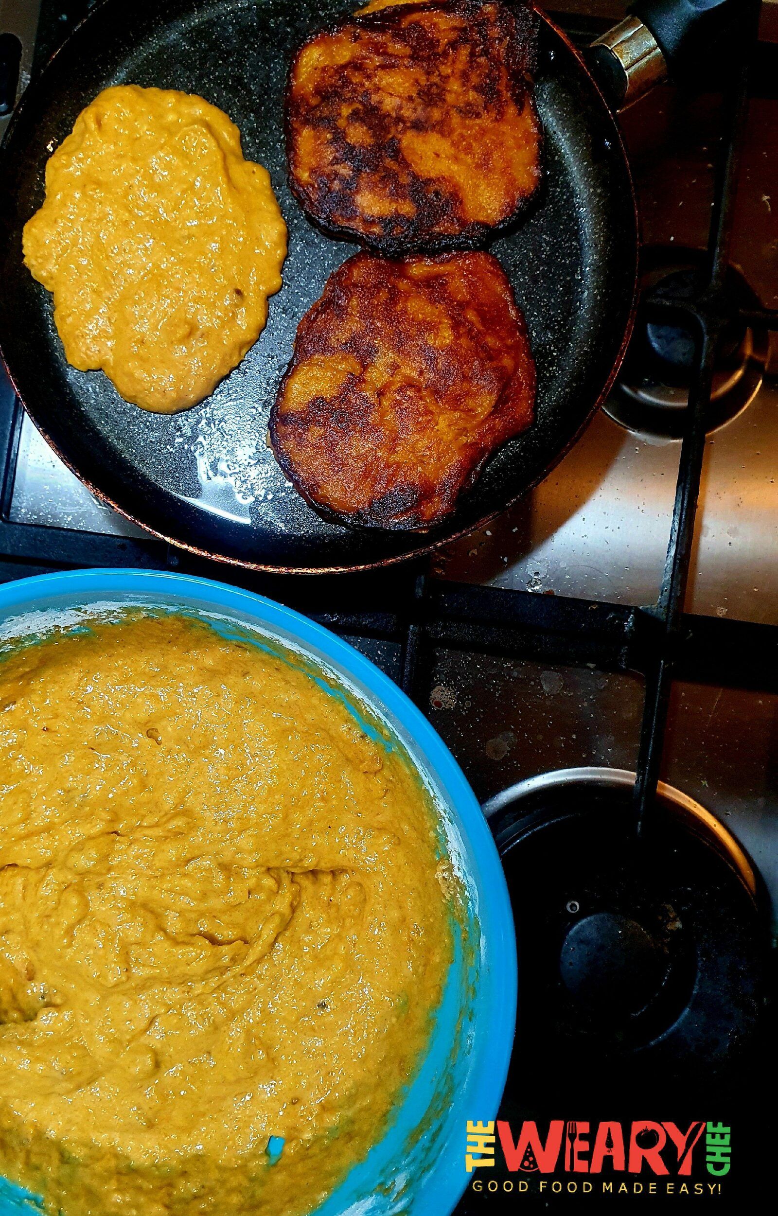 cooking pumpkin pancakes